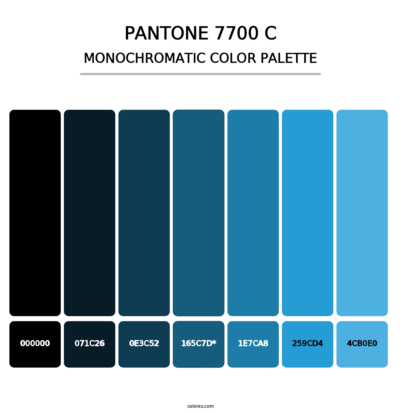PANTONE 7700 C - Monochromatic Color Palette