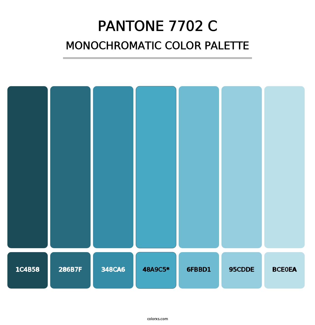 PANTONE 7702 C - Monochromatic Color Palette