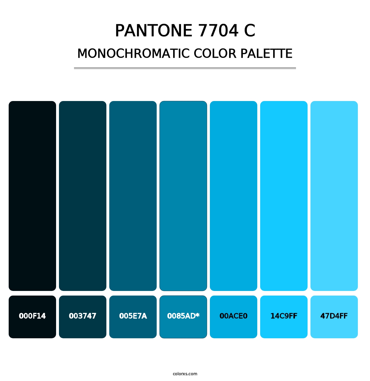 PANTONE 7704 C - Monochromatic Color Palette