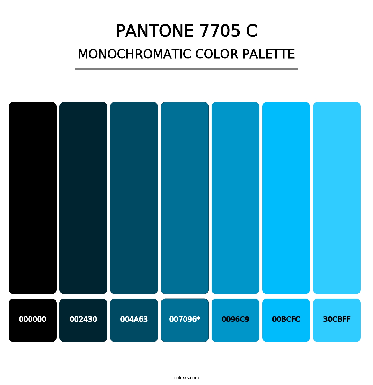 PANTONE 7705 C - Monochromatic Color Palette