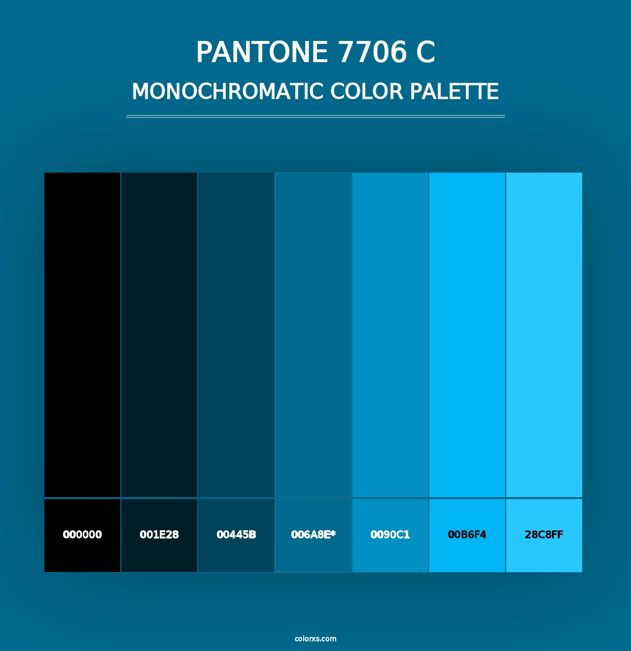 PANTONE 7706 C - Monochromatic Color Palette