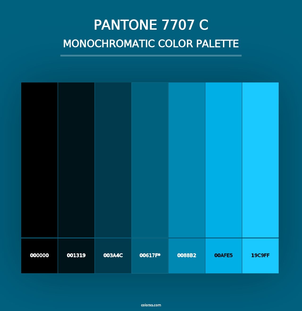 PANTONE 7707 C - Monochromatic Color Palette