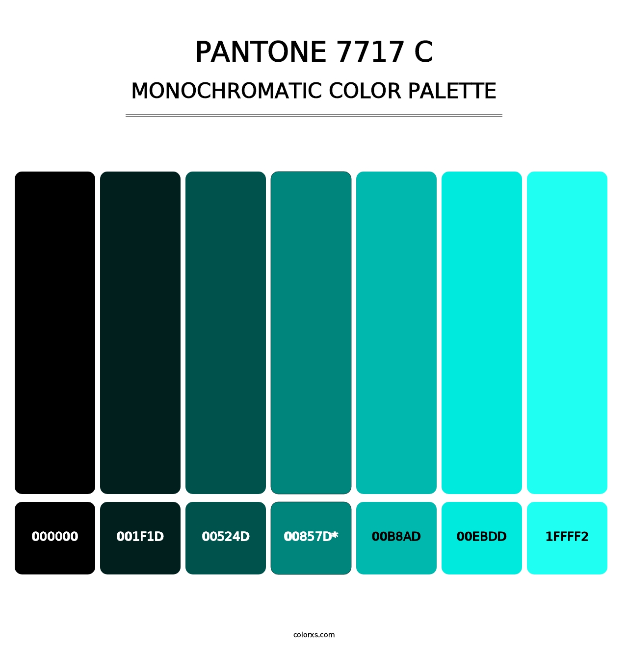 PANTONE 7717 C - Monochromatic Color Palette