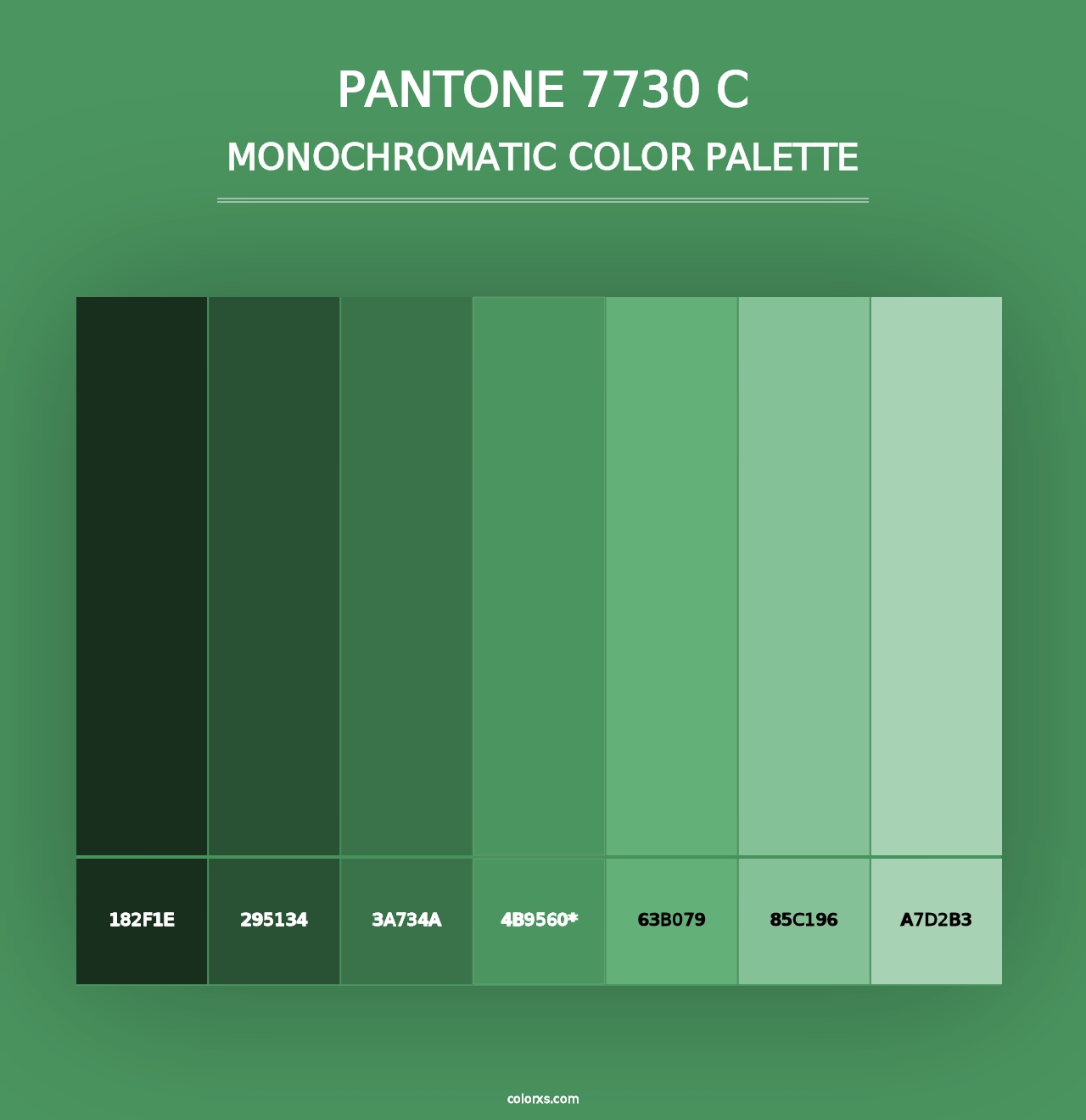 PANTONE 7730 C - Monochromatic Color Palette