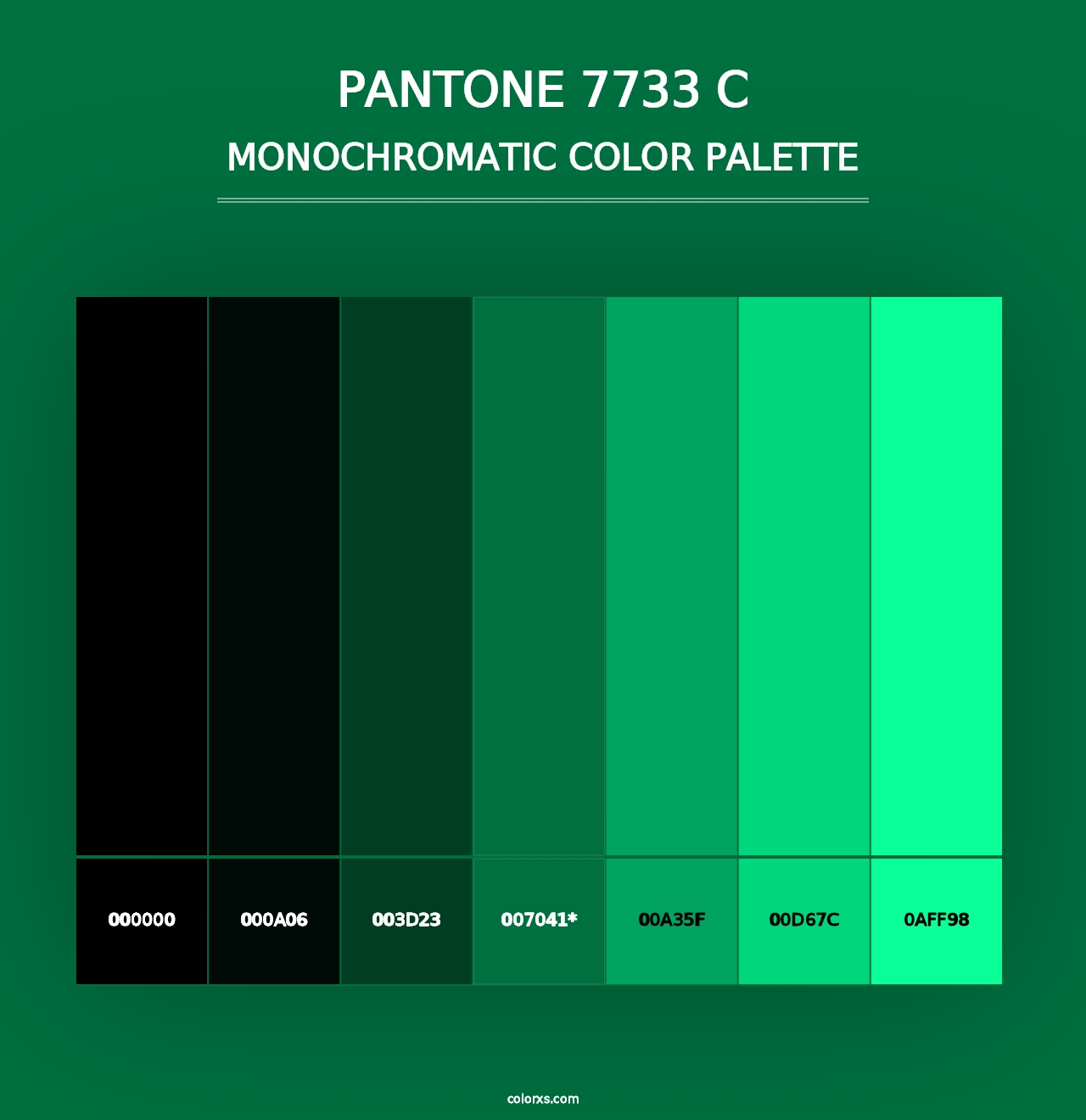 PANTONE 7733 C - Monochromatic Color Palette