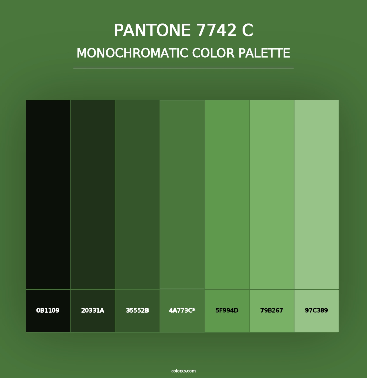 PANTONE 7742 C - Monochromatic Color Palette