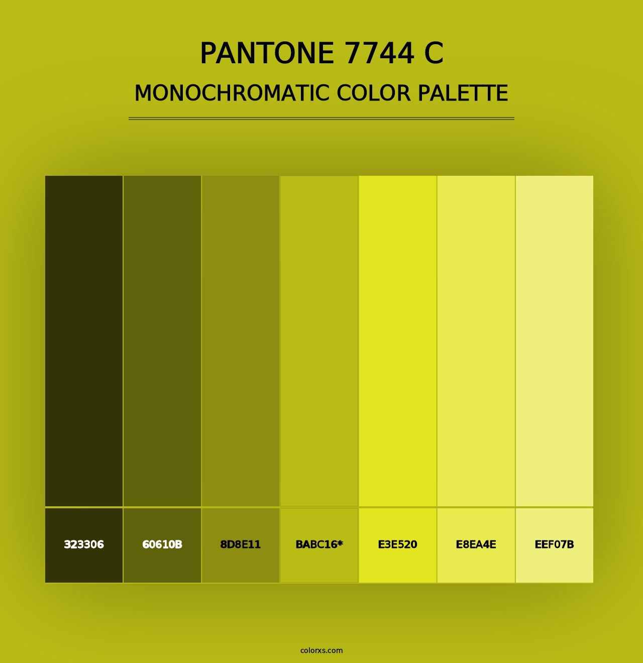 PANTONE 7744 C - Monochromatic Color Palette