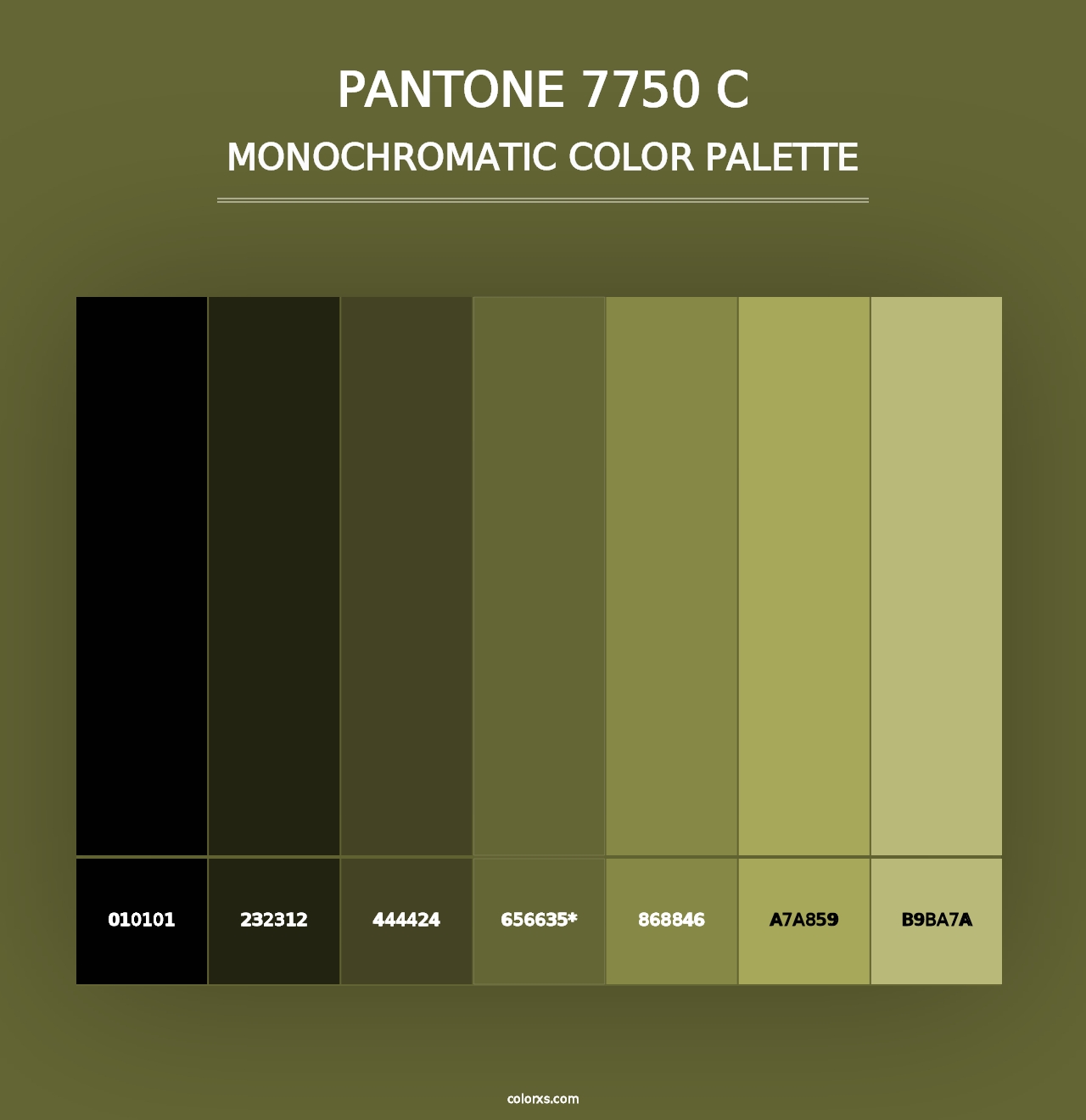 PANTONE 7750 C - Monochromatic Color Palette