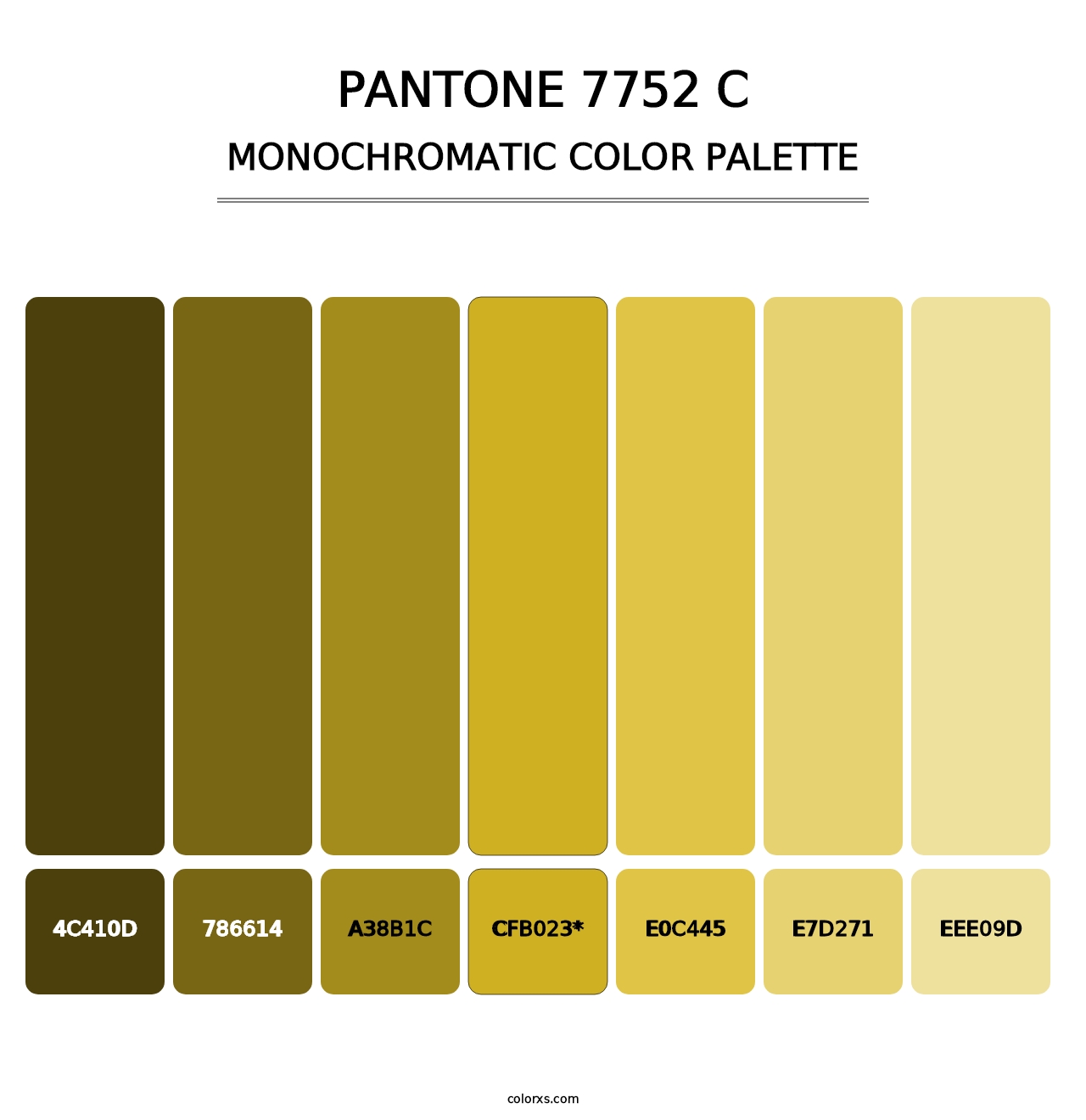 PANTONE 7752 C - Monochromatic Color Palette