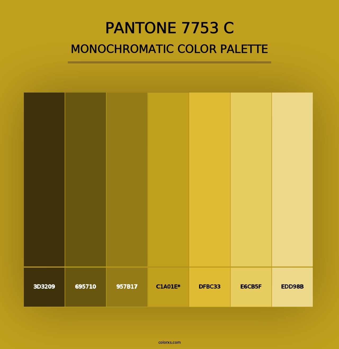 PANTONE 7753 C - Monochromatic Color Palette