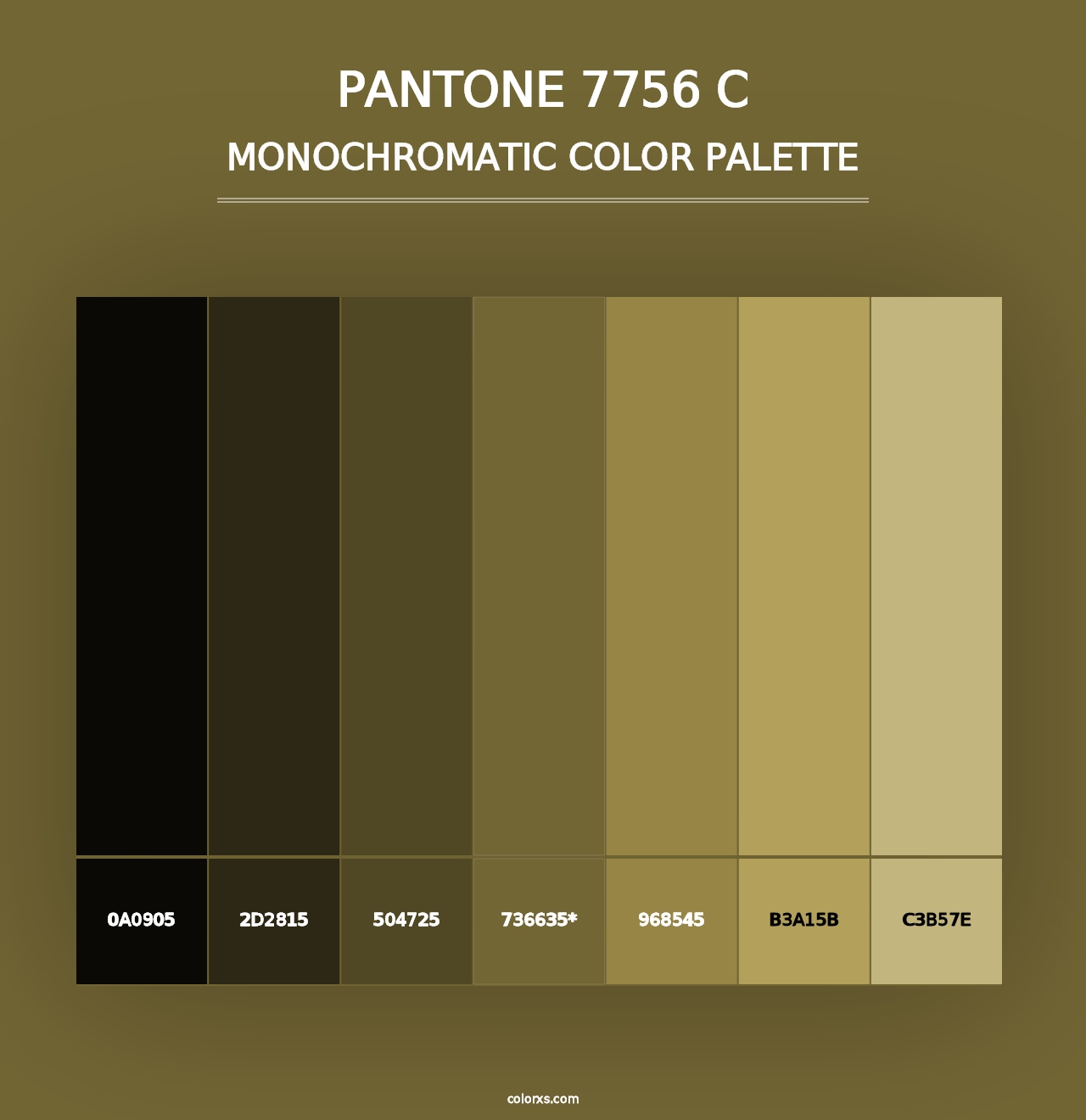 PANTONE 7756 C - Monochromatic Color Palette