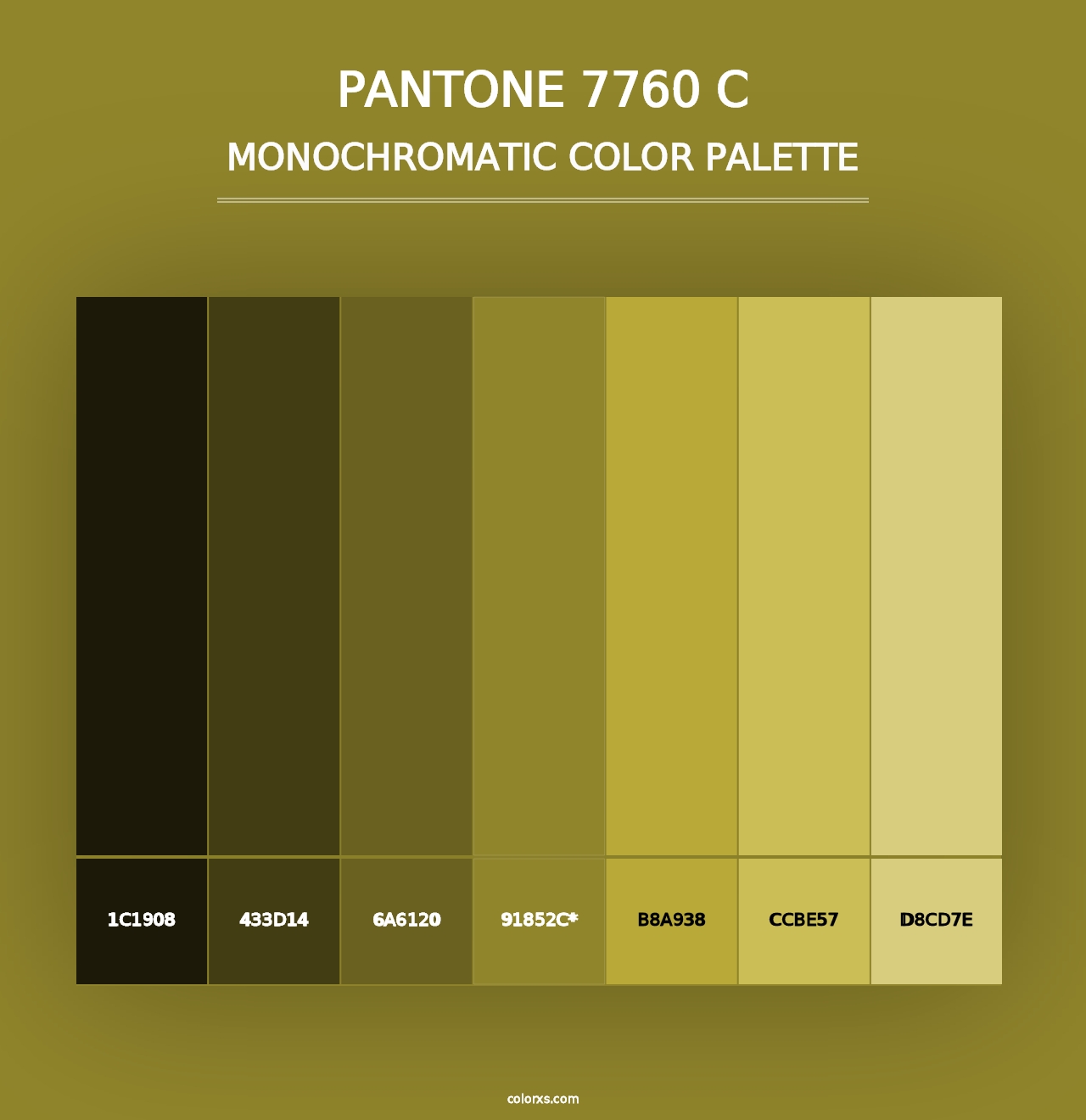 PANTONE 7760 C - Monochromatic Color Palette