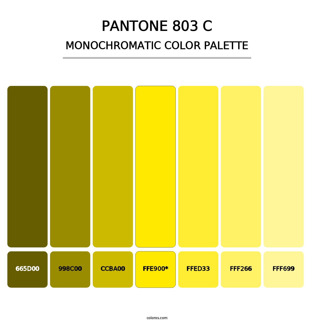 PANTONE 803 C - Monochromatic Color Palette