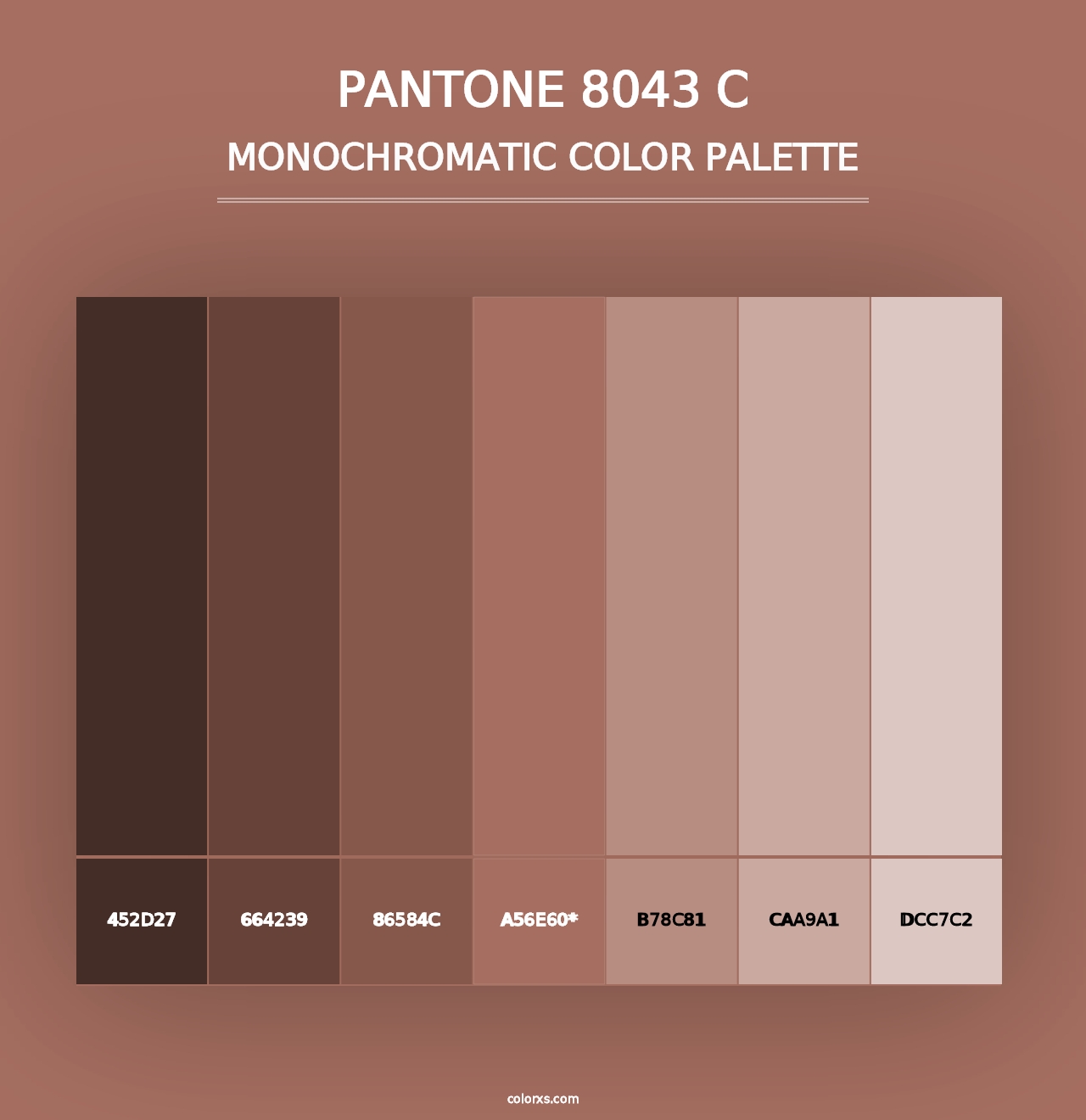 PANTONE 8043 C - Monochromatic Color Palette