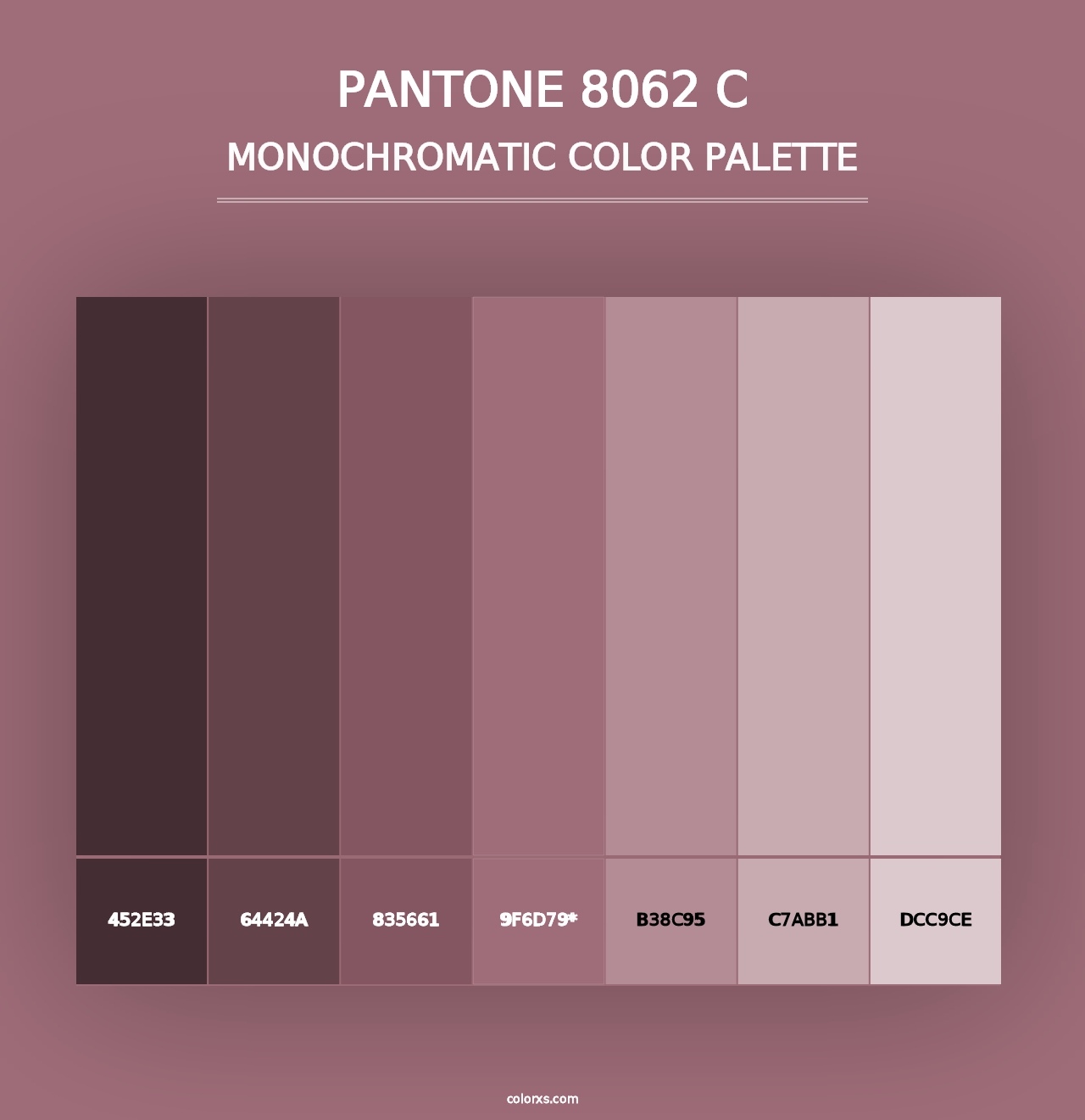 PANTONE 8062 C - Monochromatic Color Palette