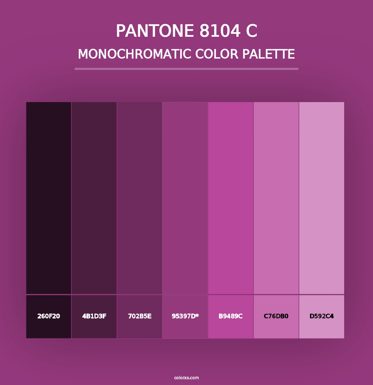 PANTONE 8104 C - Monochromatic Color Palette