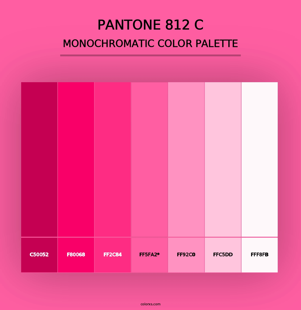 PANTONE 812 C - Monochromatic Color Palette