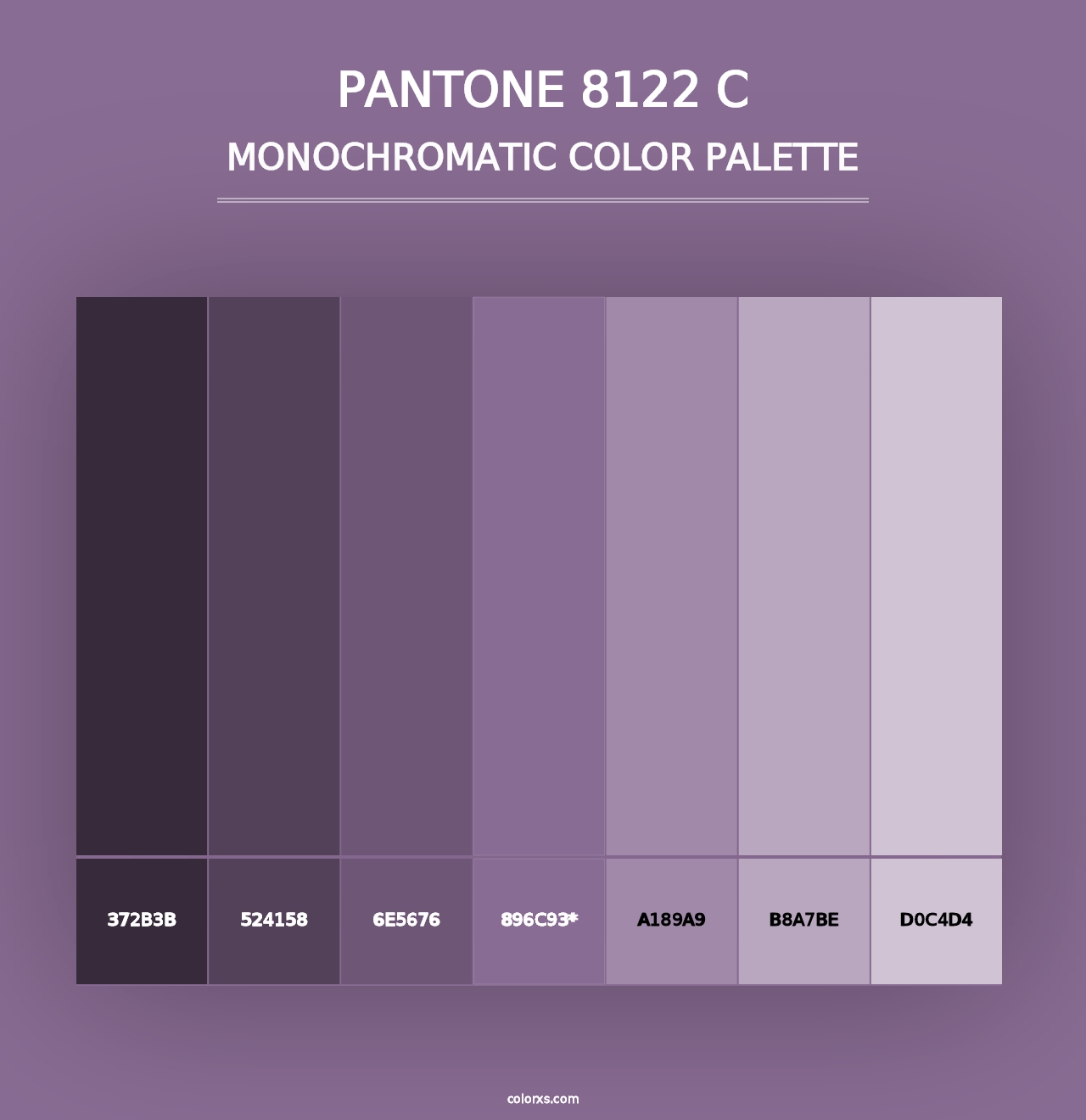 PANTONE 8122 C - Monochromatic Color Palette