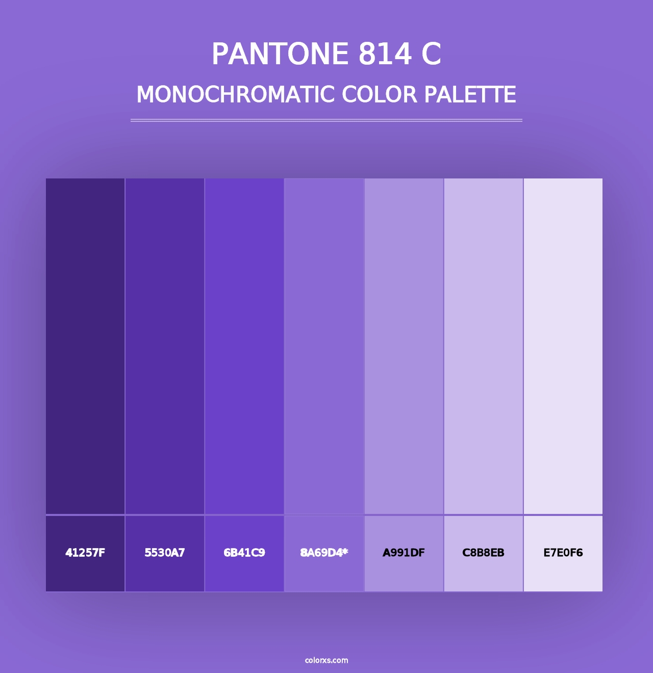 PANTONE 814 C - Monochromatic Color Palette