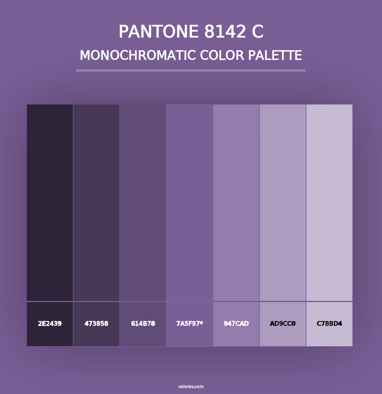 PANTONE 8142 C - Monochromatic Color Palette