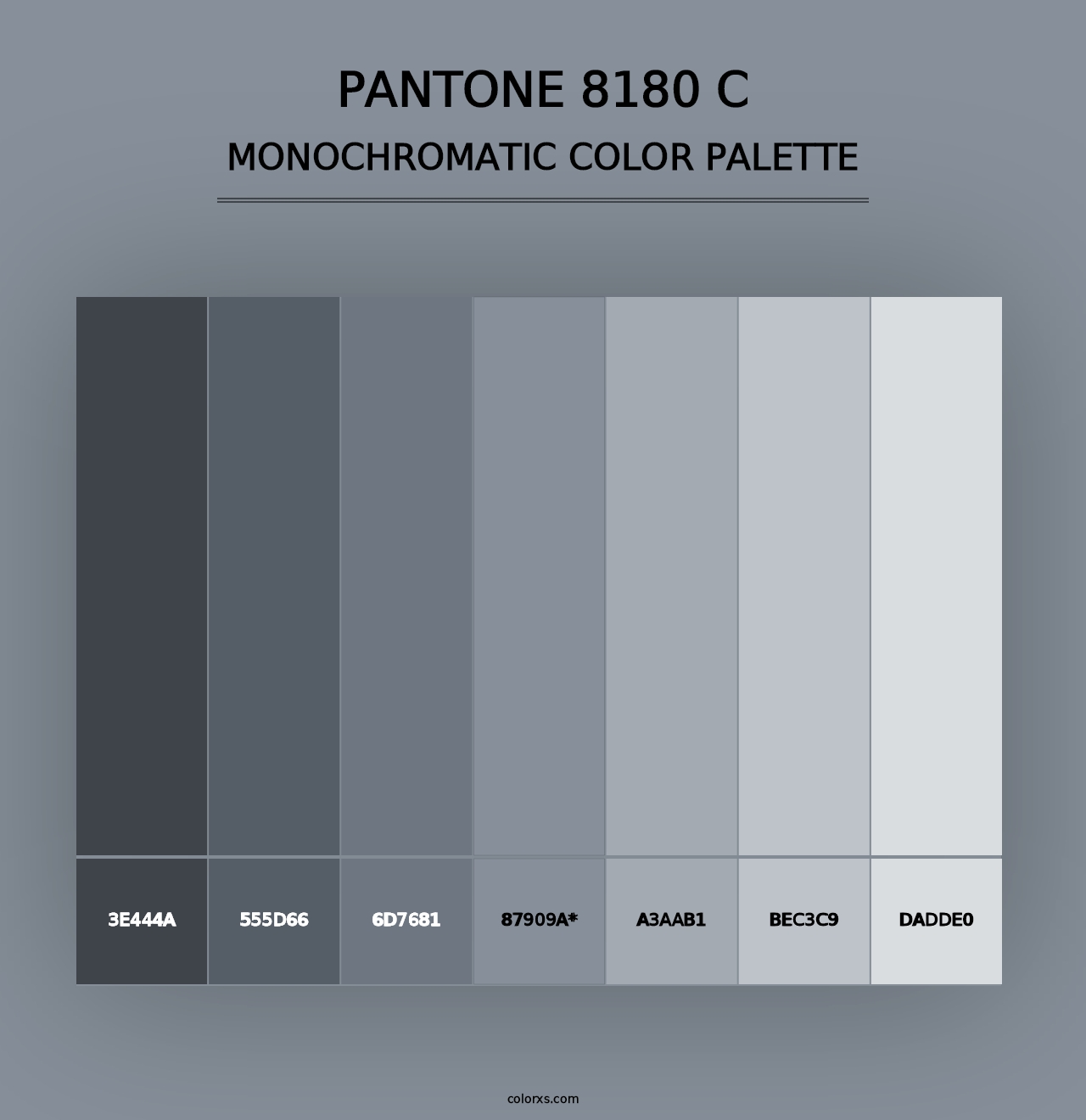 PANTONE 8180 C - Monochromatic Color Palette