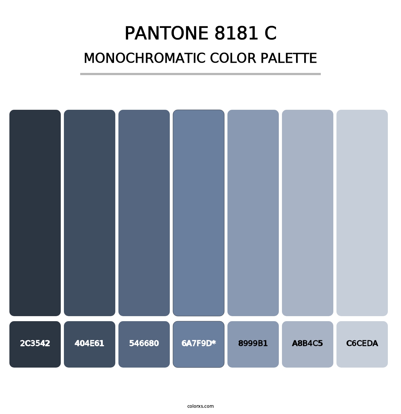 PANTONE 8181 C - Monochromatic Color Palette