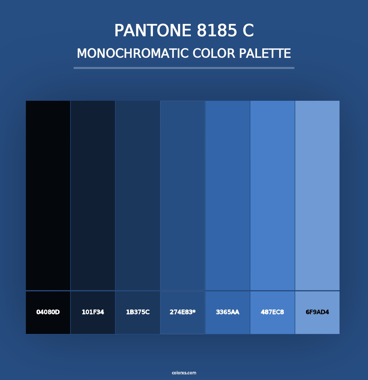 PANTONE 8185 C - Monochromatic Color Palette