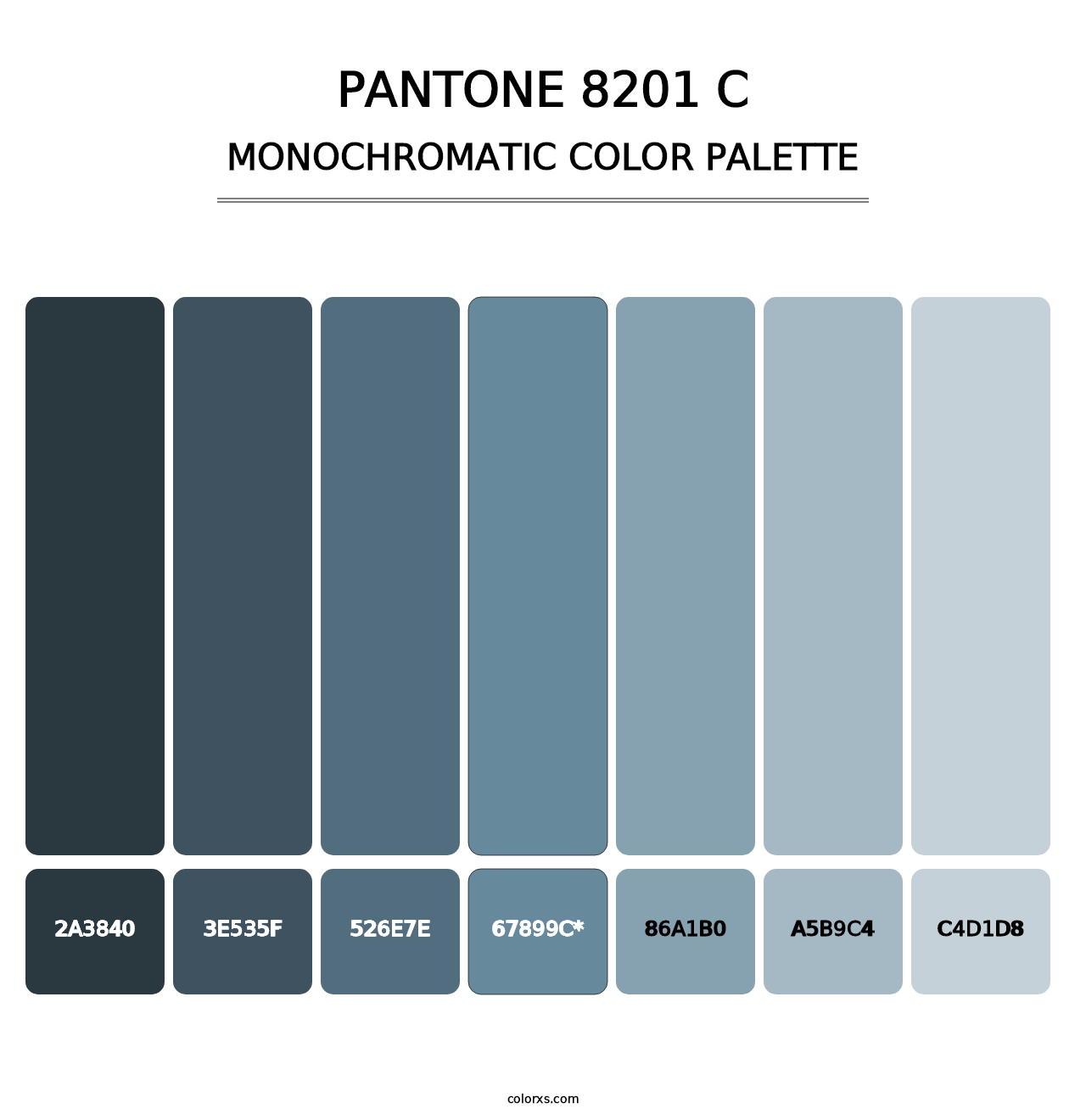 PANTONE 8201 C - Monochromatic Color Palette