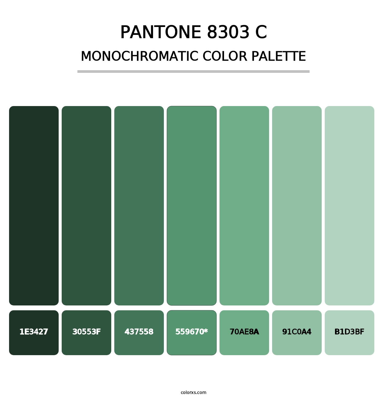 PANTONE 8303 C - Monochromatic Color Palette