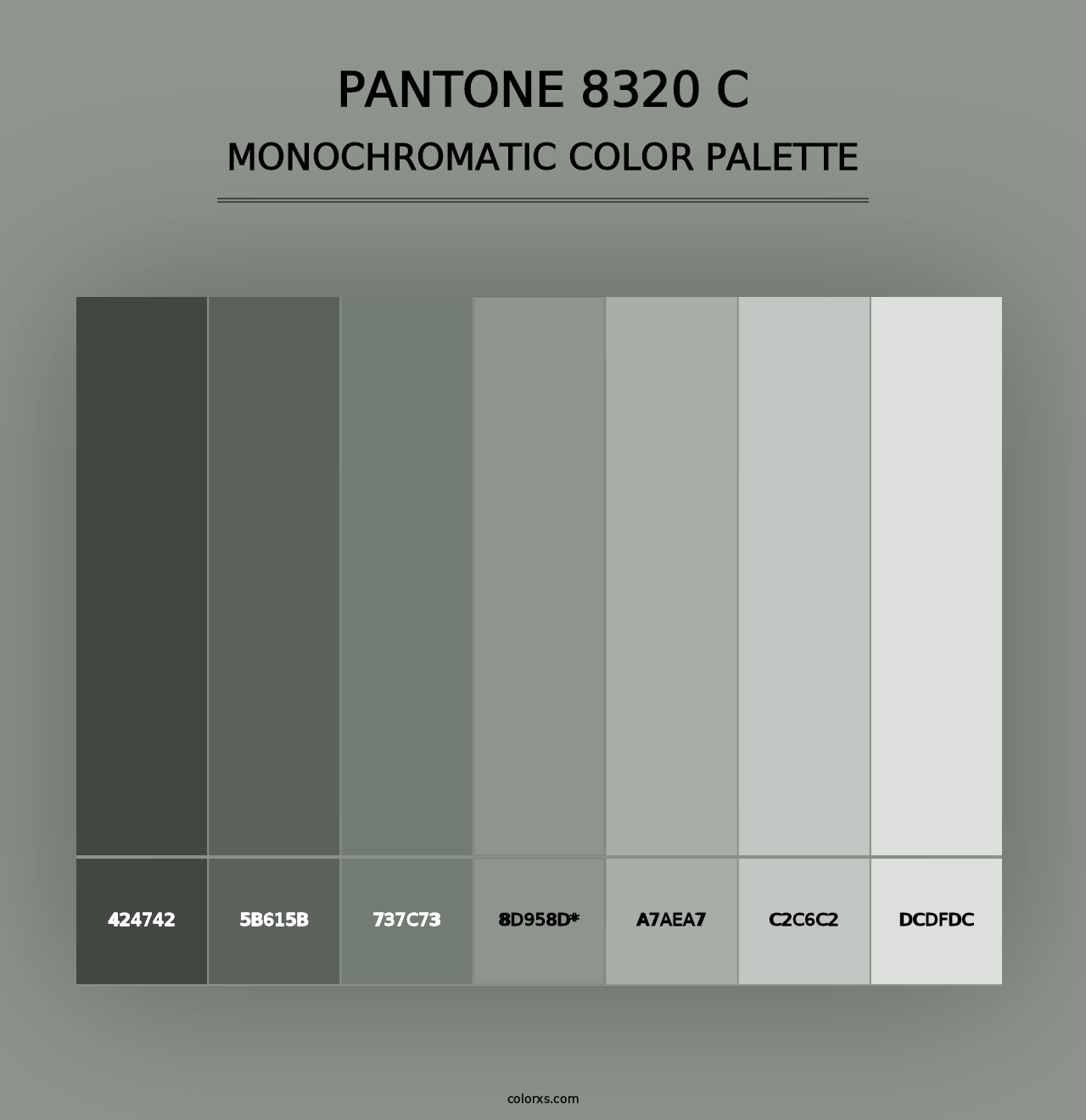 PANTONE 8320 C - Monochromatic Color Palette