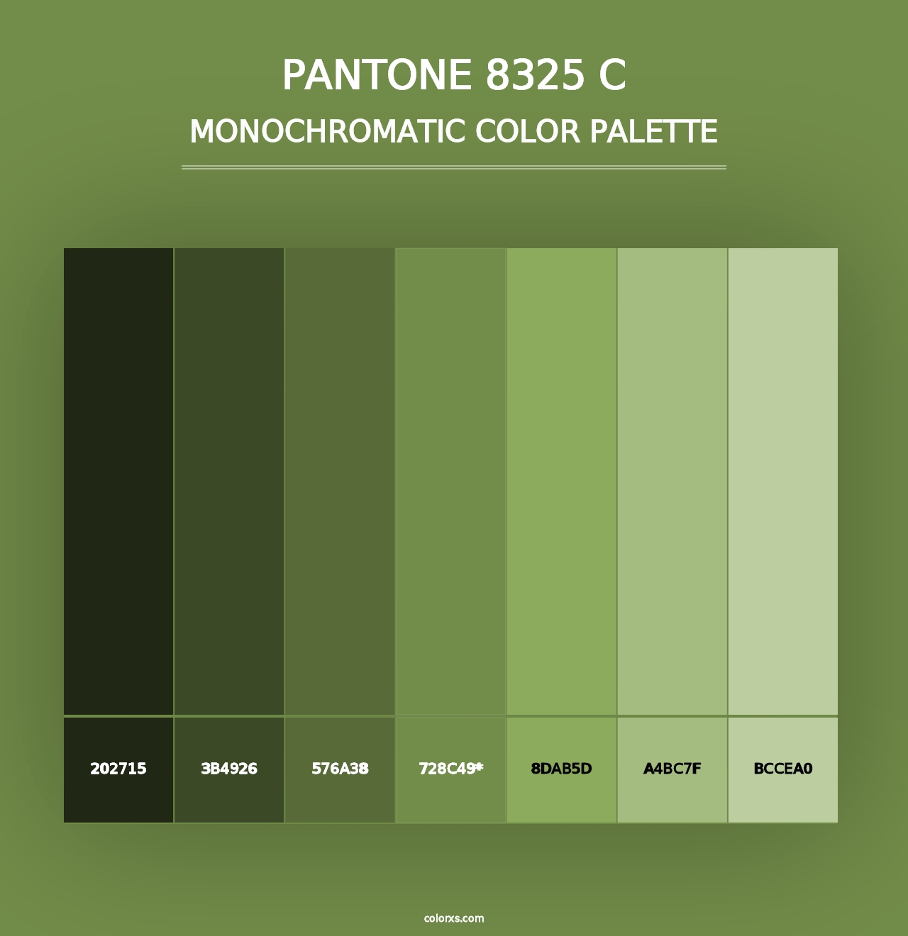 PANTONE 8325 C - Monochromatic Color Palette