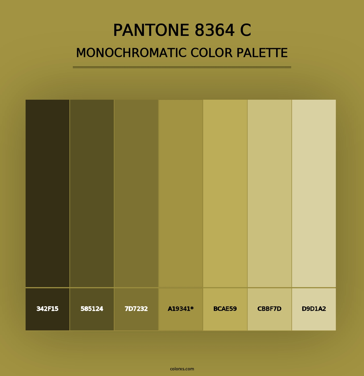 PANTONE 8364 C - Monochromatic Color Palette