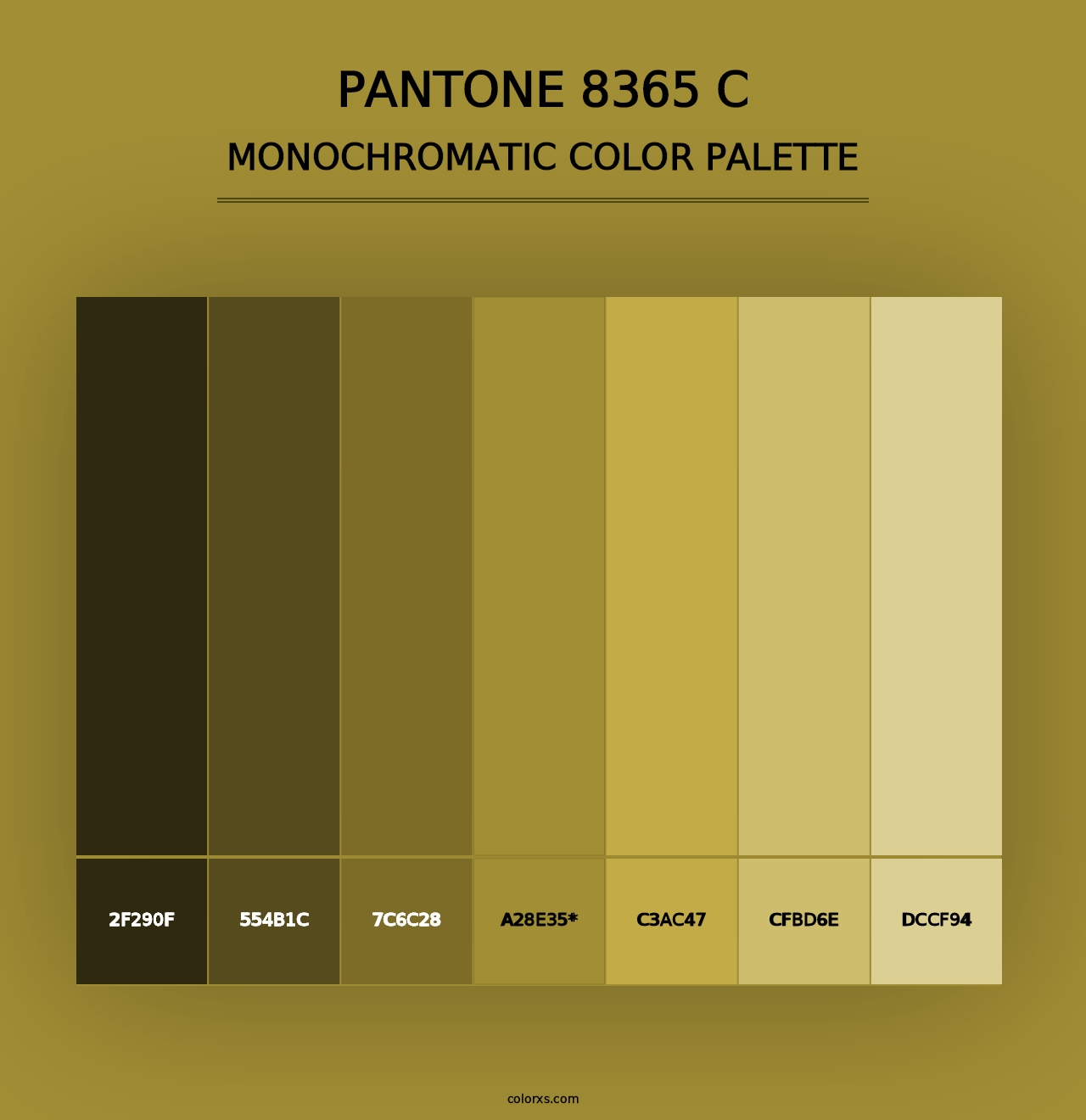 PANTONE 8365 C - Monochromatic Color Palette