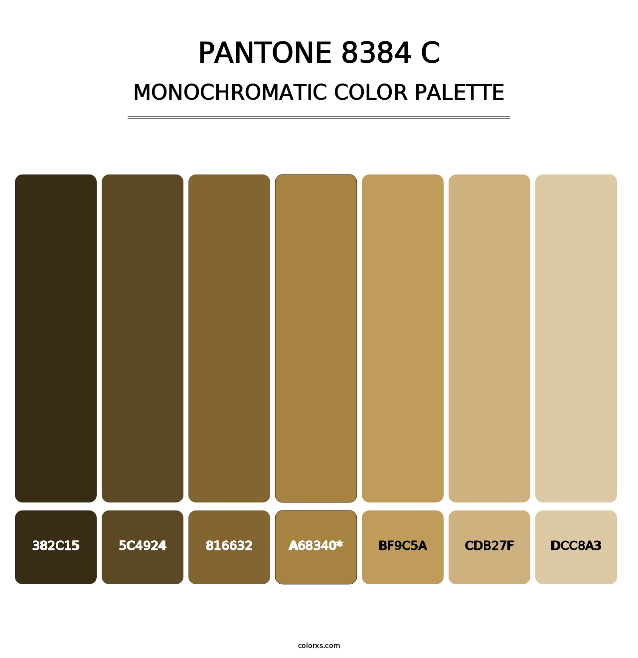 PANTONE 8384 C - Monochromatic Color Palette