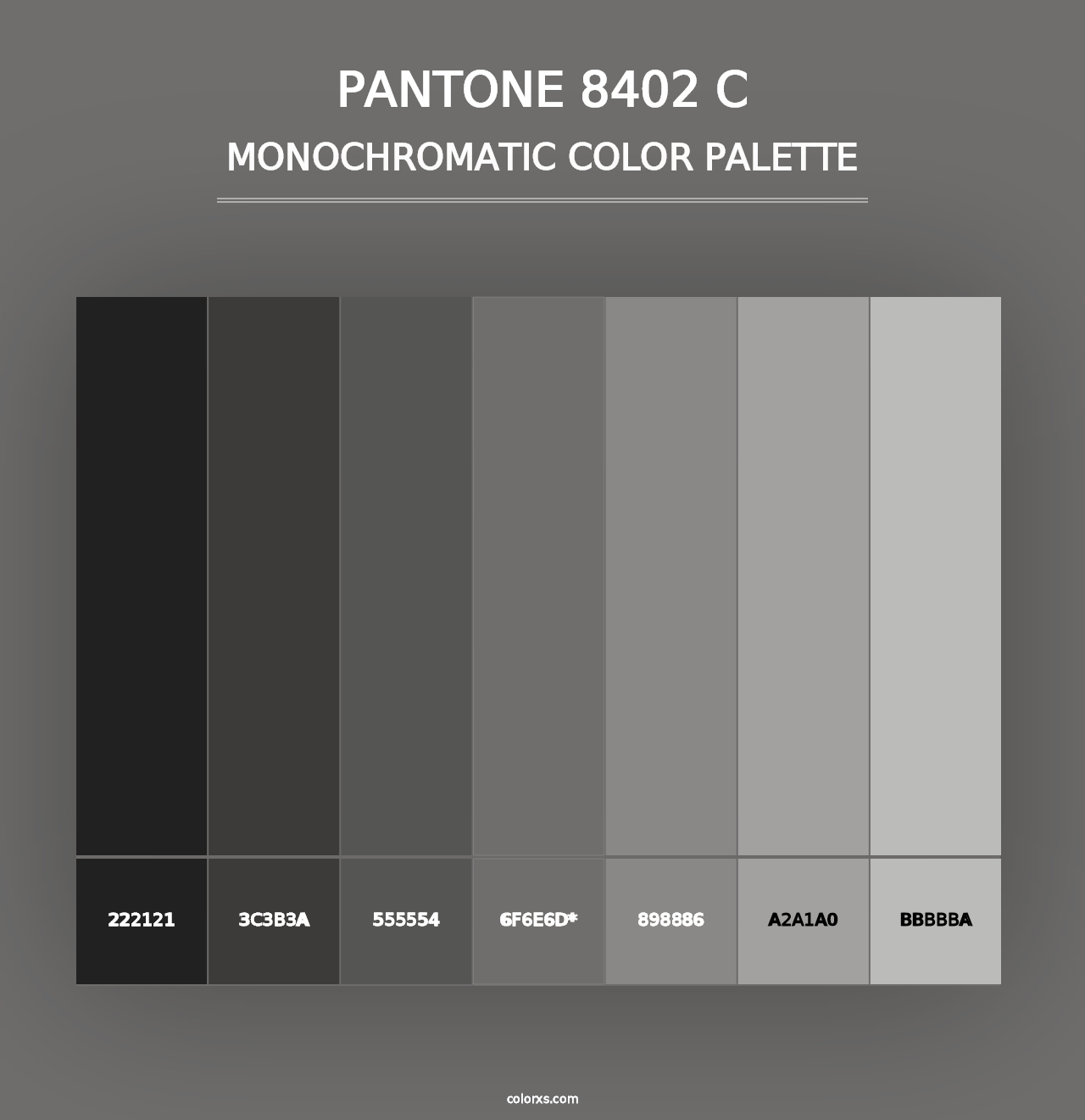 PANTONE 8402 C - Monochromatic Color Palette