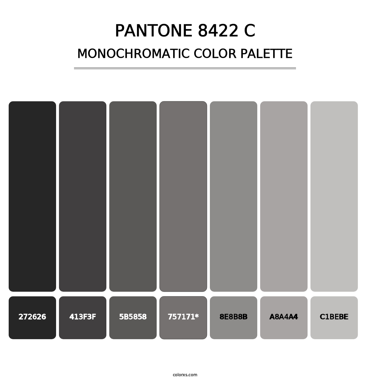 PANTONE 8422 C - Monochromatic Color Palette