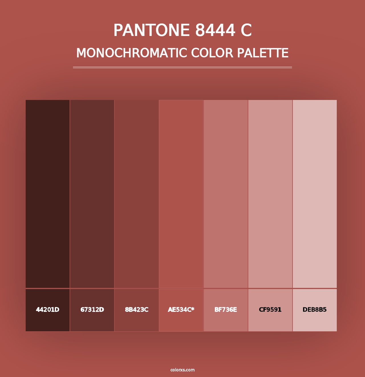 PANTONE 8444 C - Monochromatic Color Palette