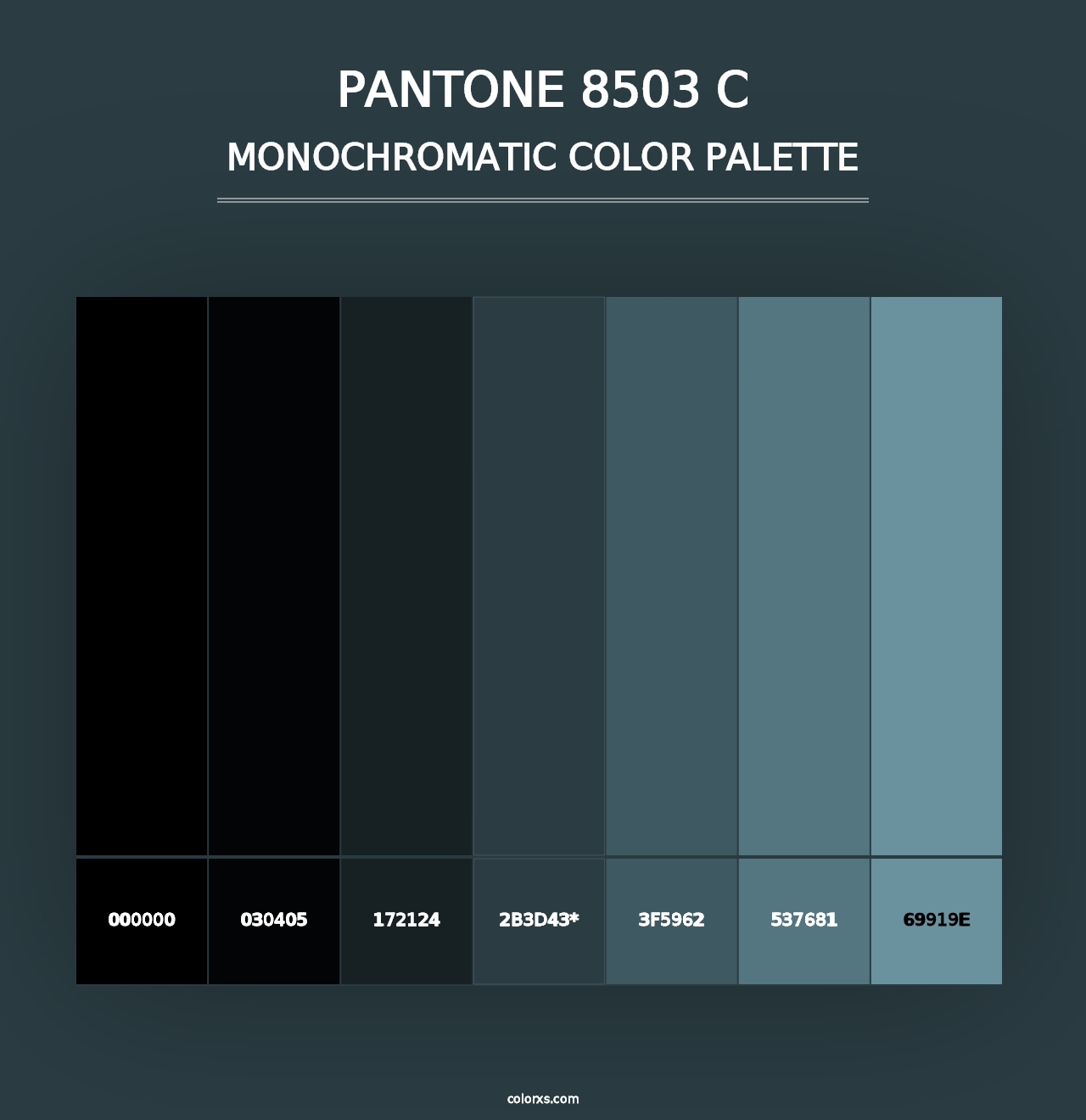 PANTONE 8503 C - Monochromatic Color Palette