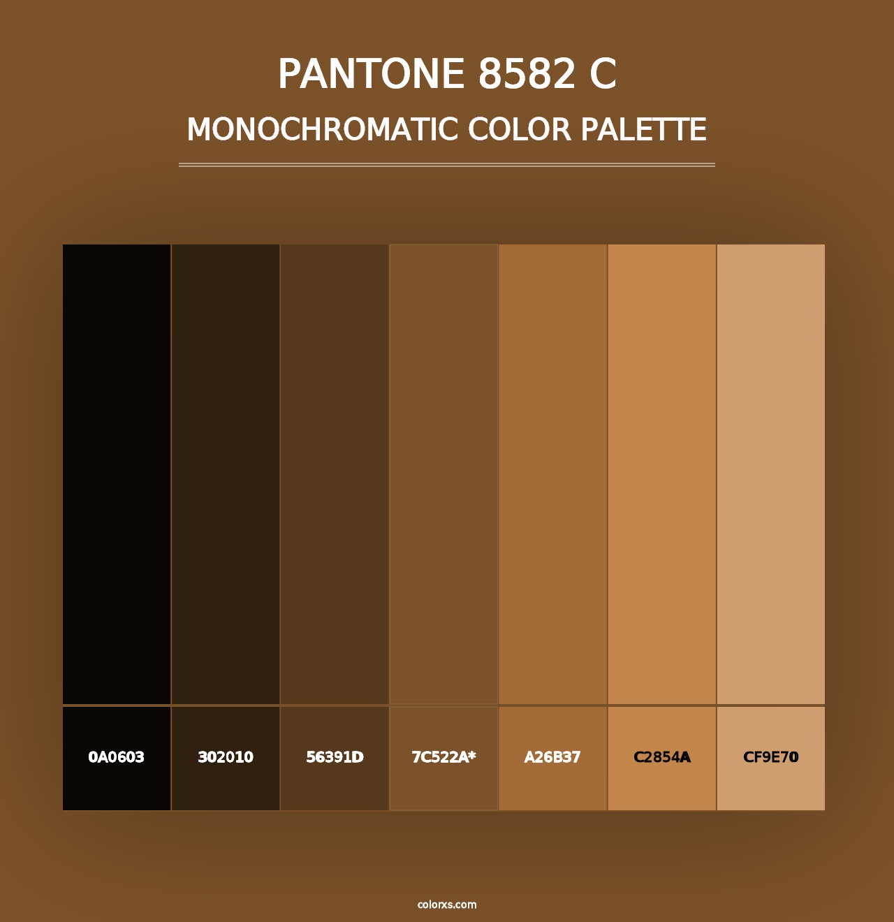 PANTONE 8582 C - Monochromatic Color Palette