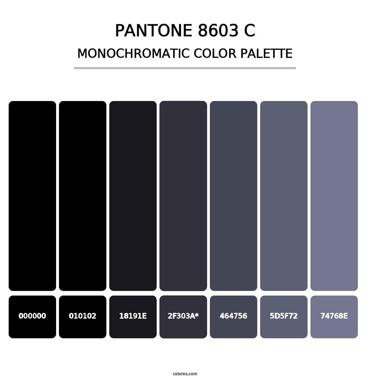 PANTONE 8603 C - Monochromatic Color Palette