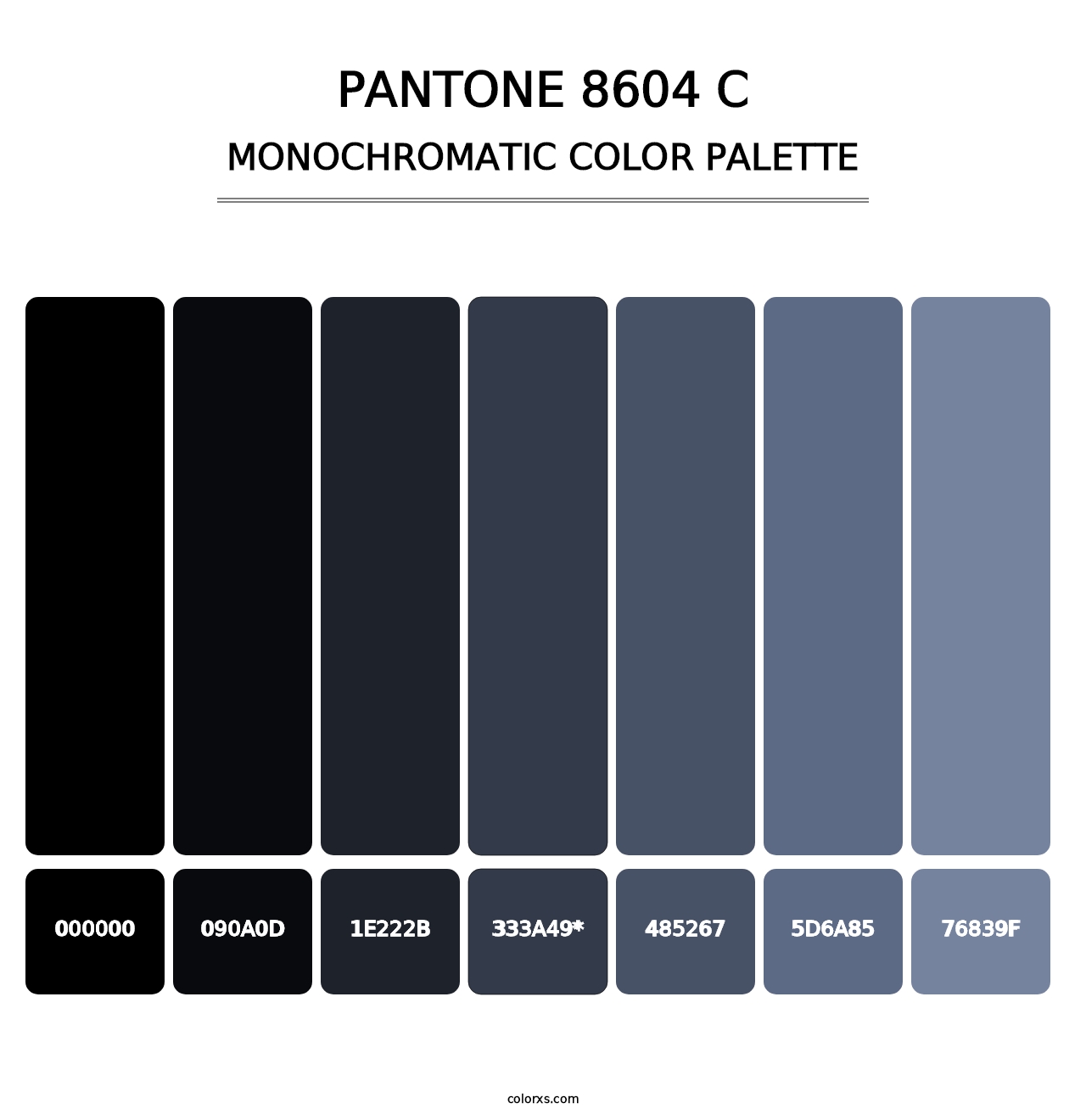 PANTONE 8604 C - Monochromatic Color Palette