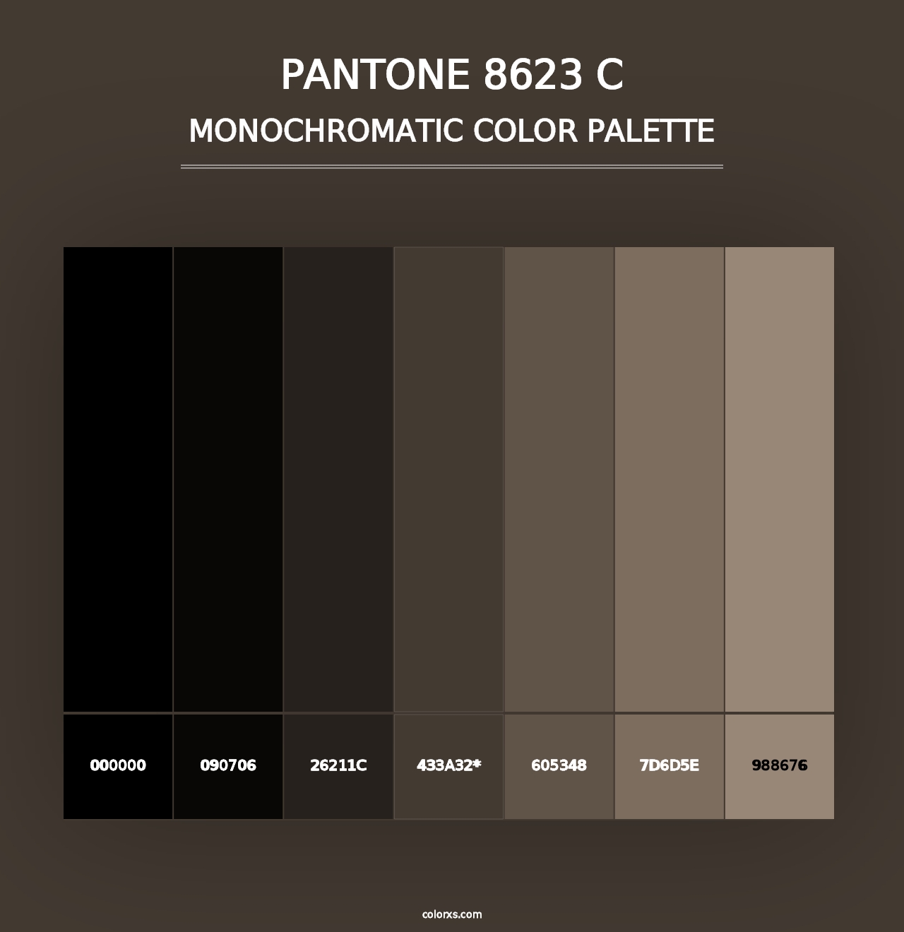 PANTONE 8623 C - Monochromatic Color Palette