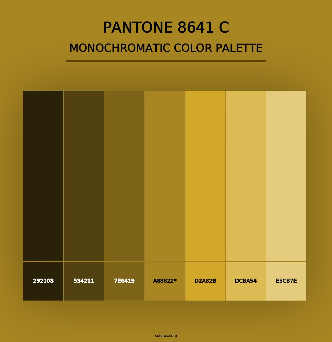 PANTONE 8641 C - Monochromatic Color Palette