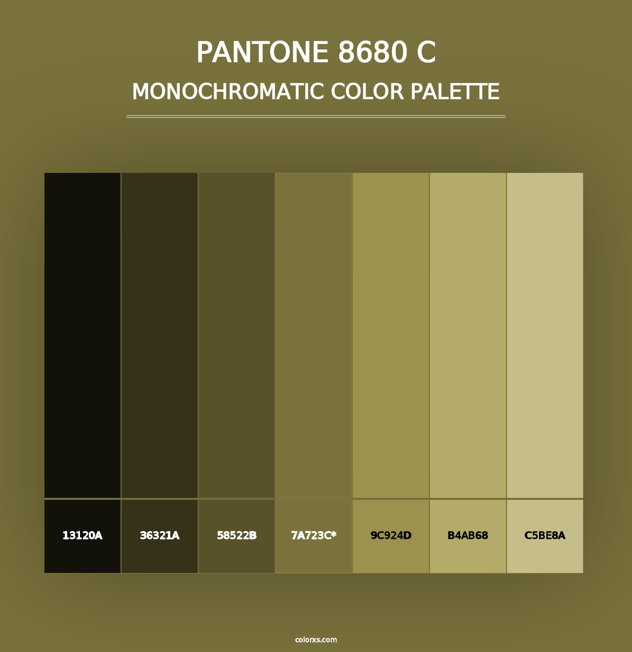 PANTONE 8680 C - Monochromatic Color Palette