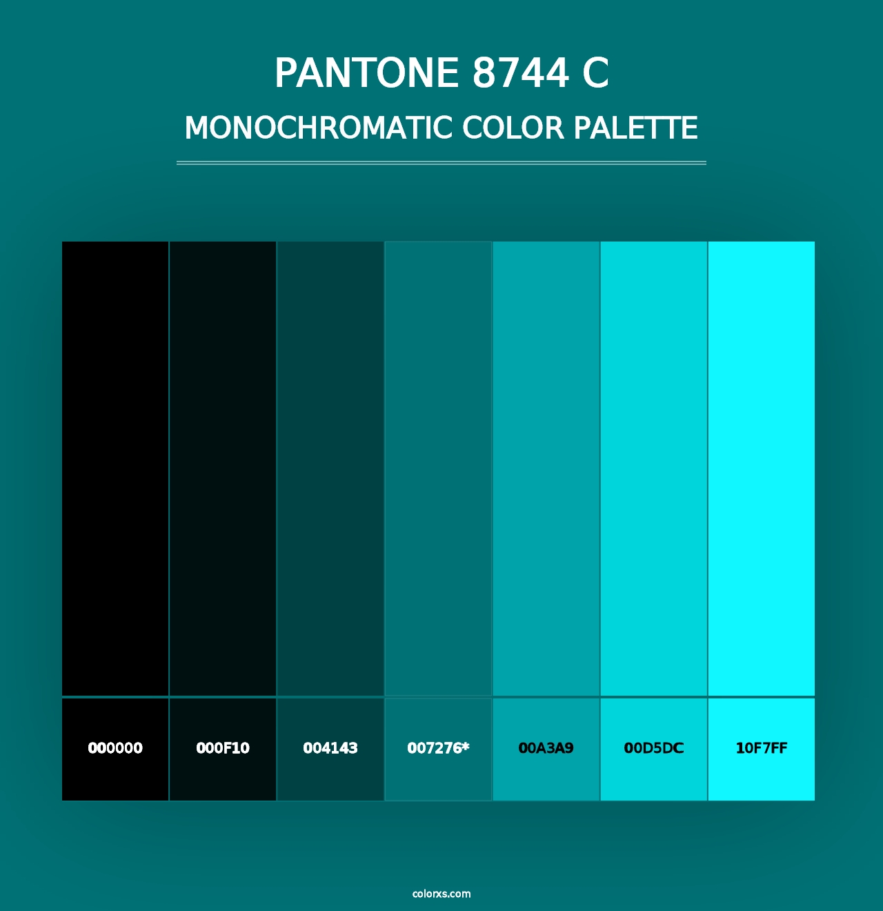 PANTONE 8744 C - Monochromatic Color Palette