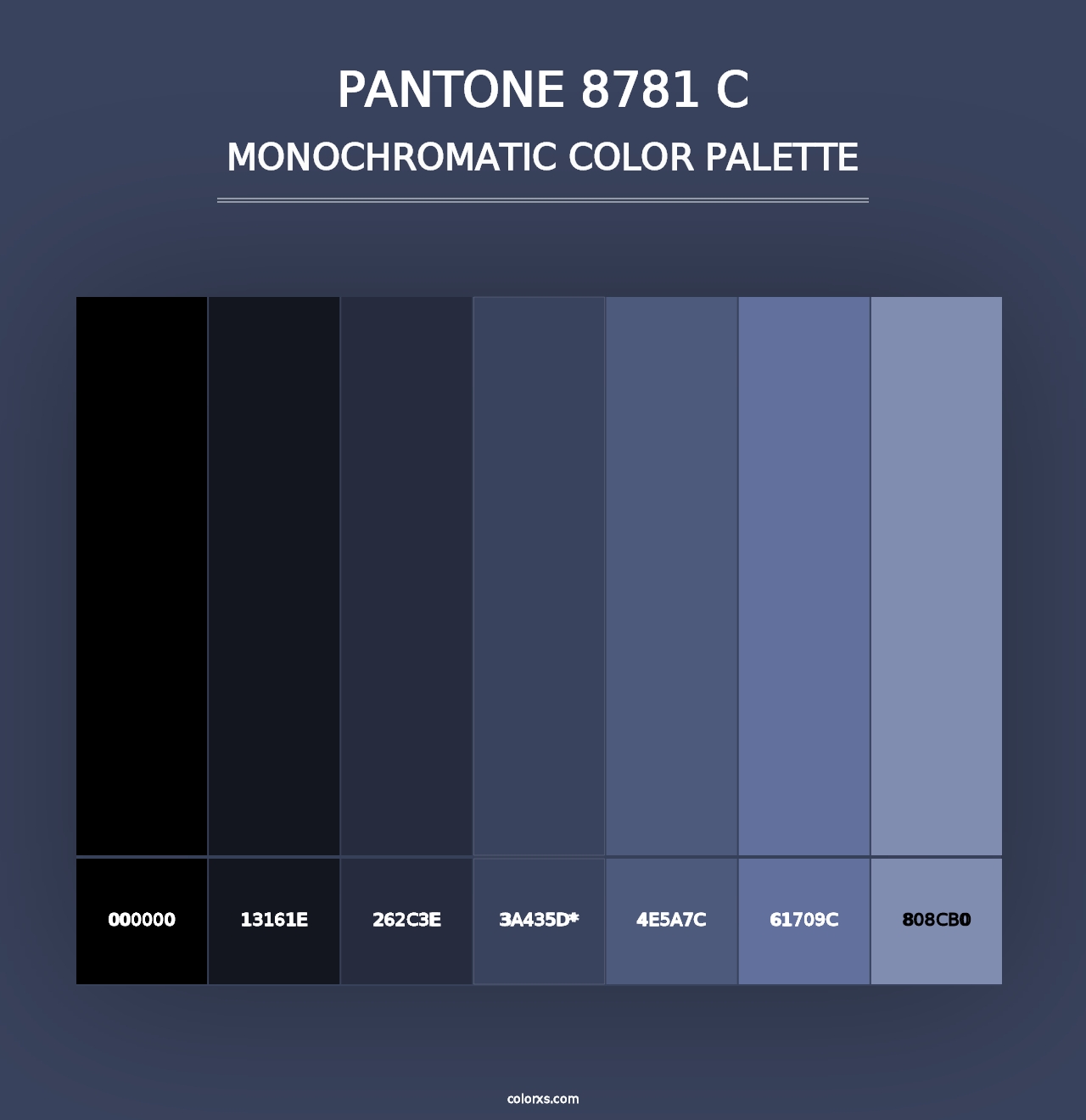 PANTONE 8781 C - Monochromatic Color Palette