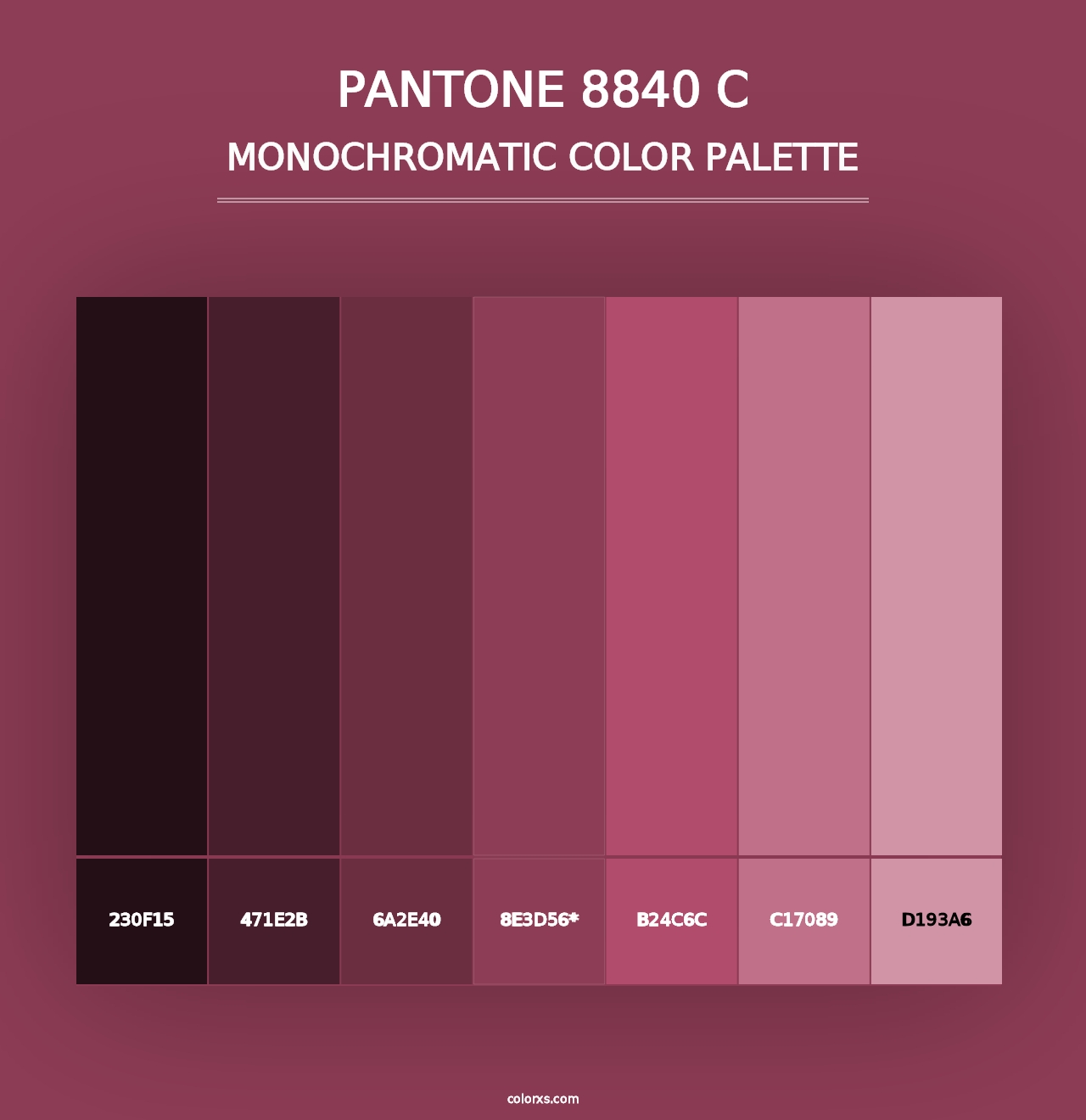 PANTONE 8840 C - Monochromatic Color Palette