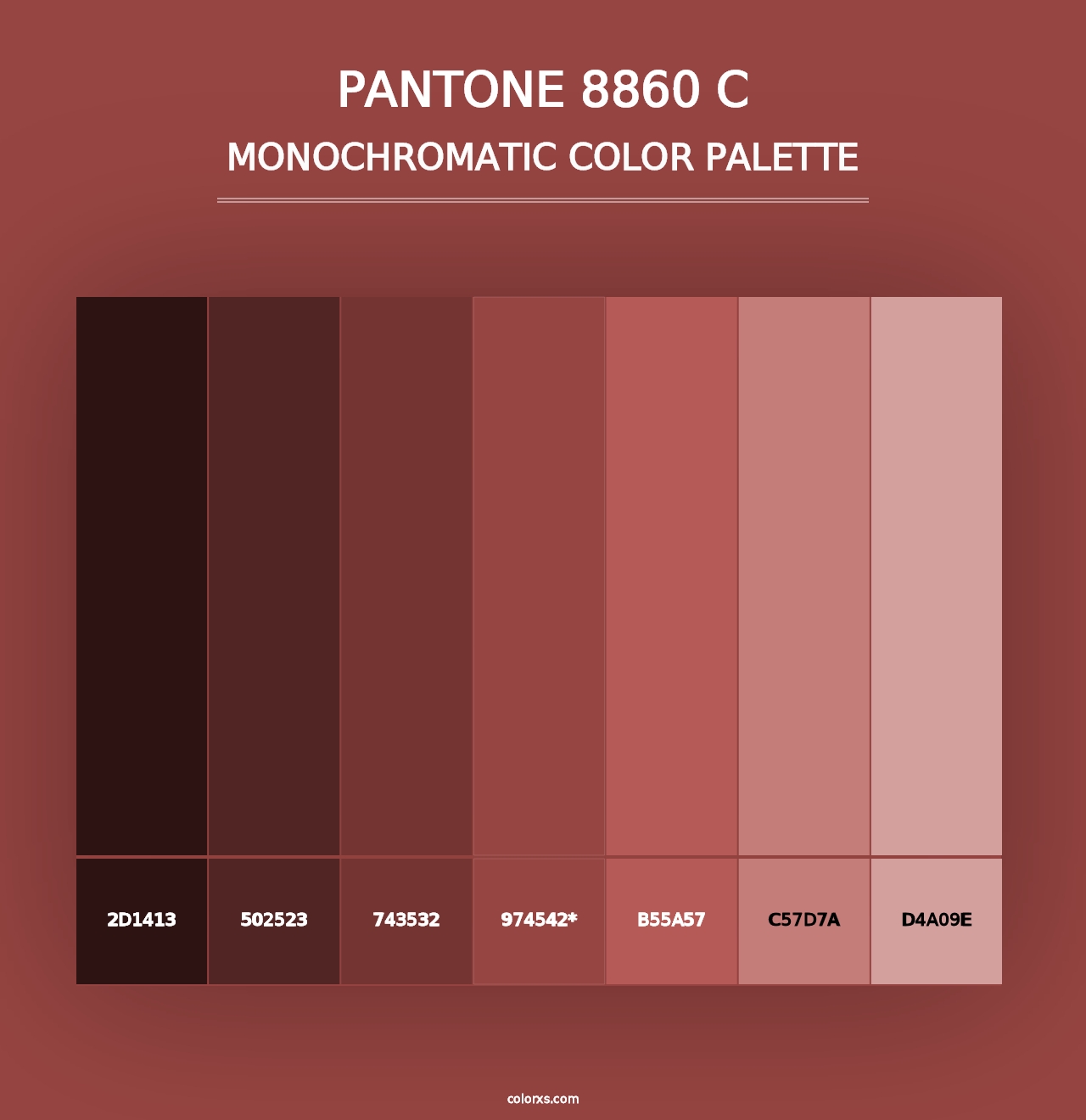 PANTONE 8860 C - Monochromatic Color Palette