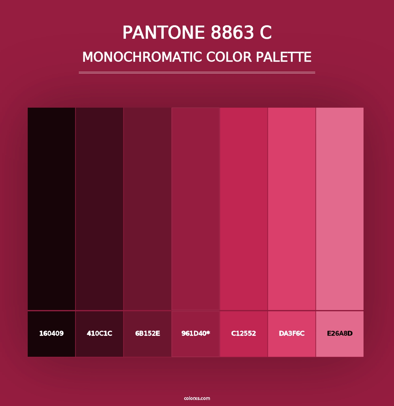 PANTONE 8863 C - Monochromatic Color Palette