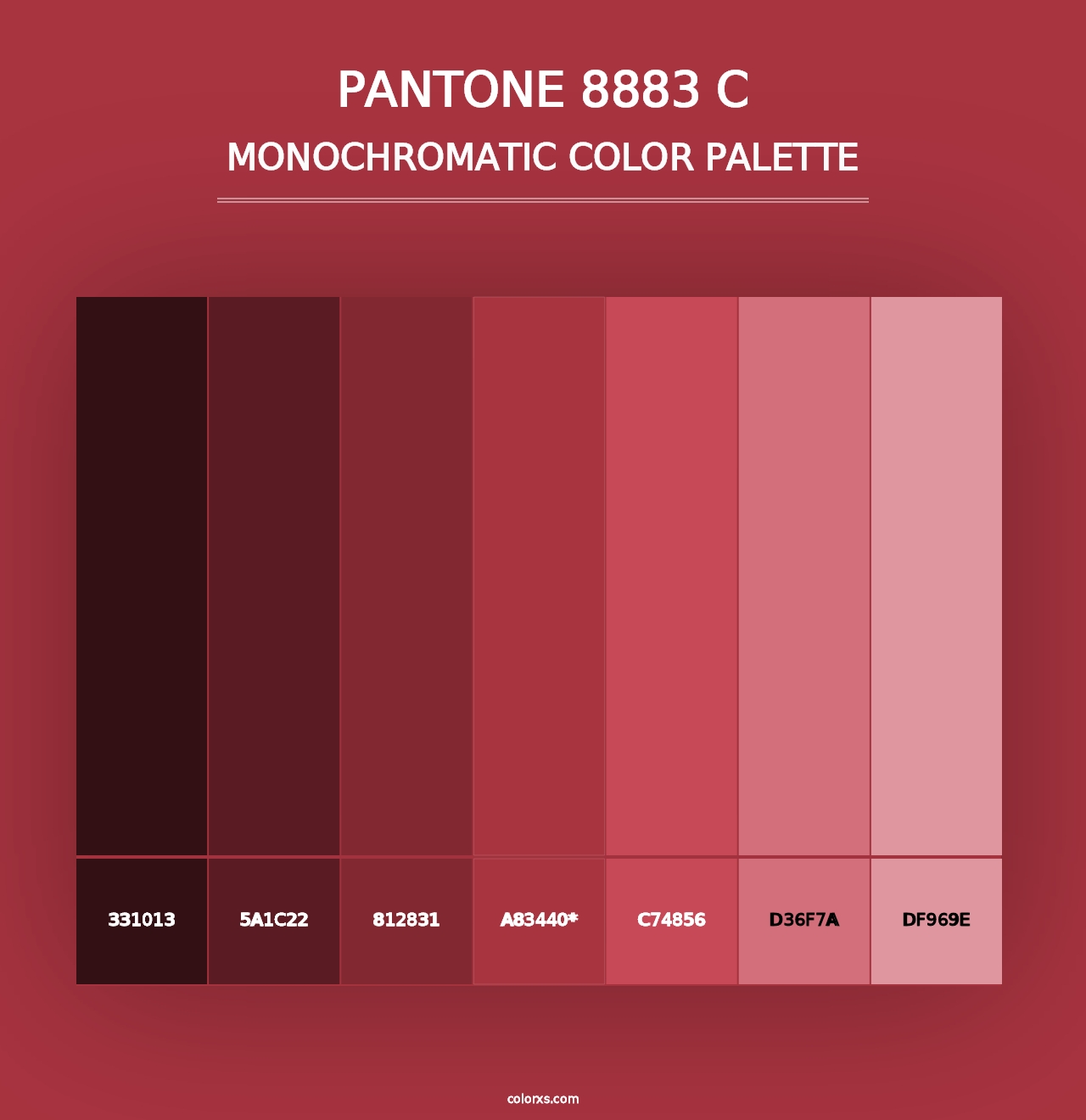 PANTONE 8883 C - Monochromatic Color Palette